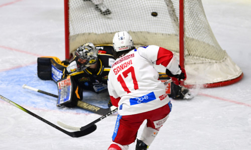 Manuel Ganahl erzielte beim Auswärtssieg der Rotjacken in Brunico/Bruneck den ersten Treffer