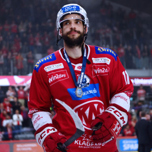 Lukas Haudum musste sich nach sehr starken Playoffs mit der Silbermedaille begnügen