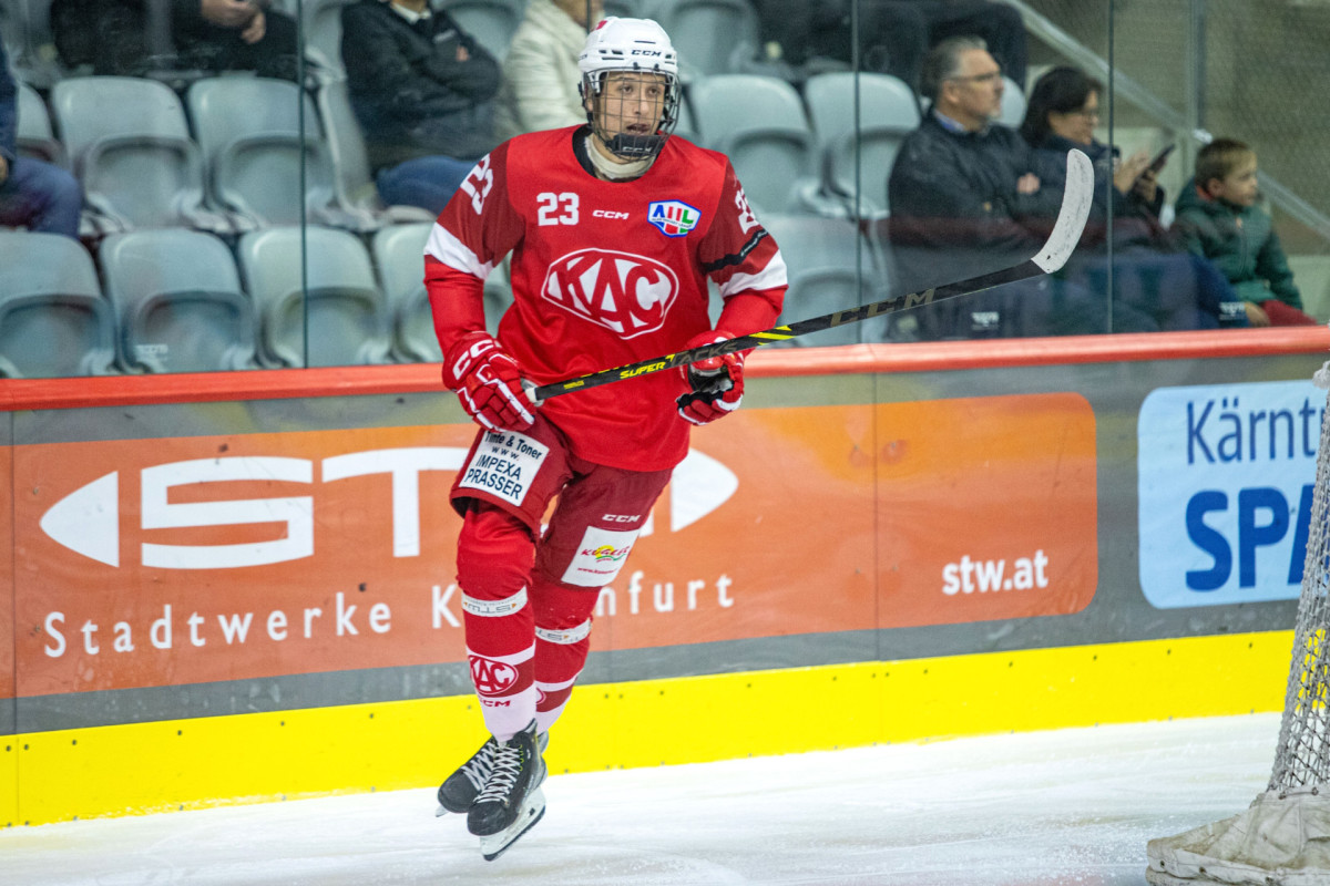 Jan Goličič spielte von 2021 bis 2023 im Nachwuchs und im Future Team des EC-KAC