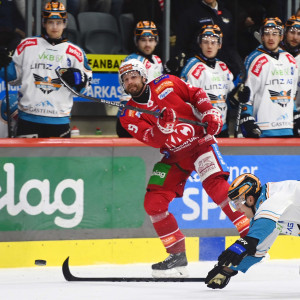 Jan Muršak fixierte mit seinem Empty Net-Treffer den Endstand zum 3:1 Jan Muršak fixierte mit seinem Empty Net-Treffer den Endstand zum 3:1
