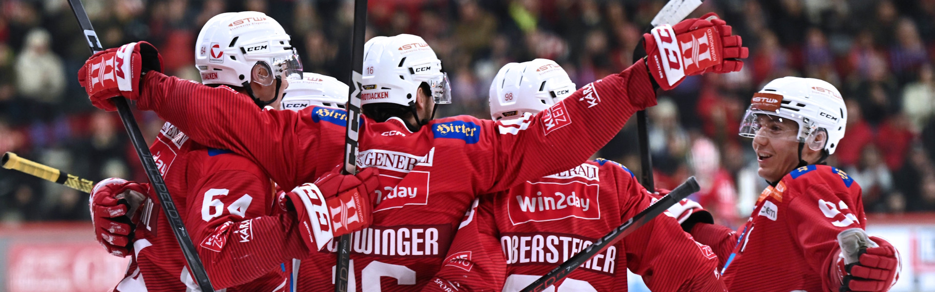 Die Rotjacken konnten im dritten Kärntner Derby der Saison gleich acht Mal jubeln