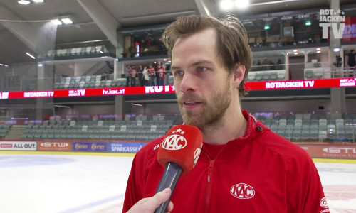 Kapitän Thomas Hundertpfund im Post Game-Interview im Magazin von #Rotjacken-TV