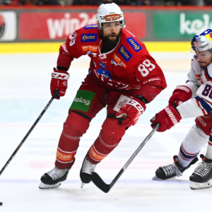 KAC-Playoff-Topscorer Raphael Herburger zeichnete für den einzigen Treffer seiner Mannschaft verantwortlich KAC-Playoff-Topscorer Raphael Herburger zeichnete für den einzigen Treffer seiner Mannschaft verantwortlich