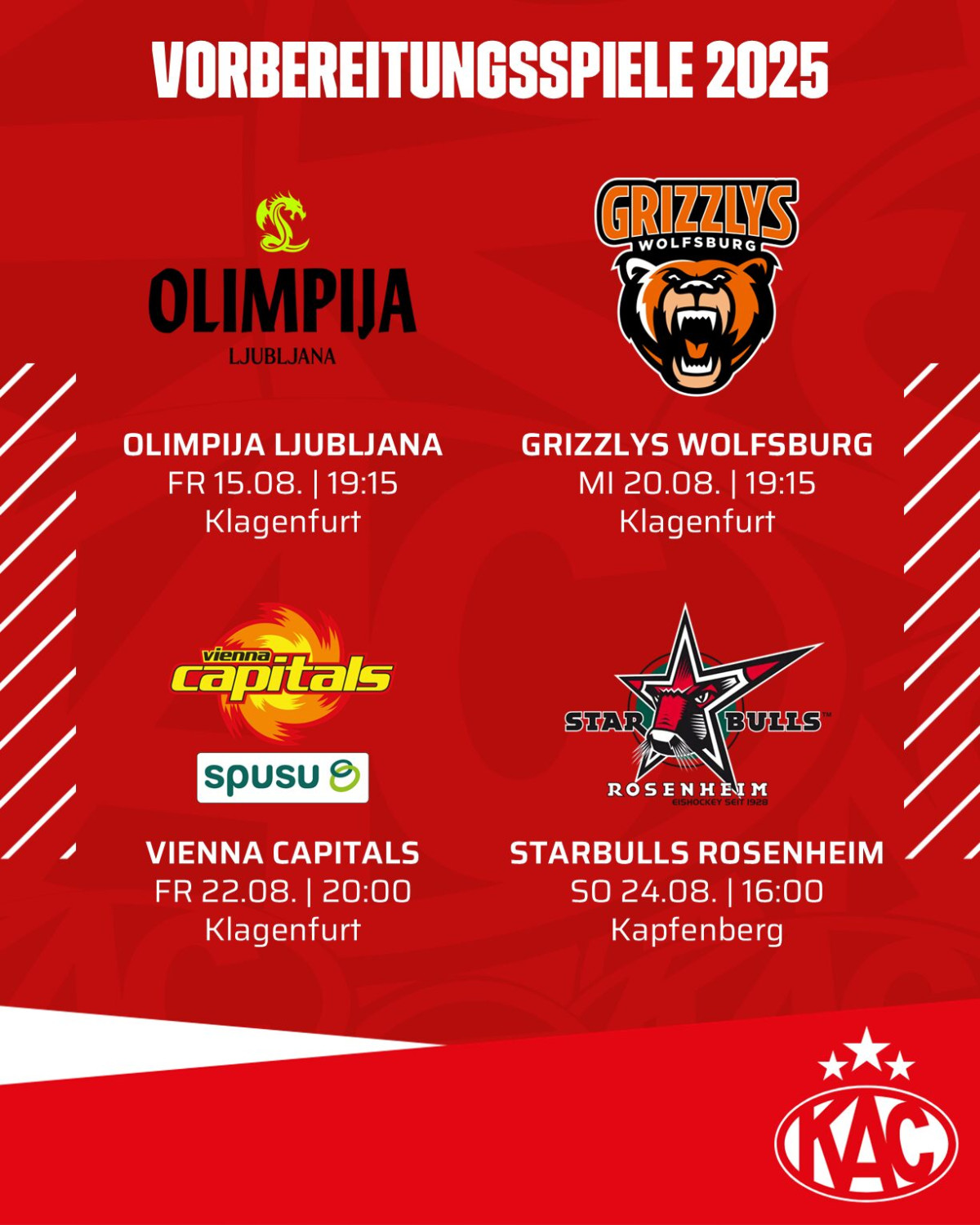 Das Testspielprogramm des EC-KAC im August 2025