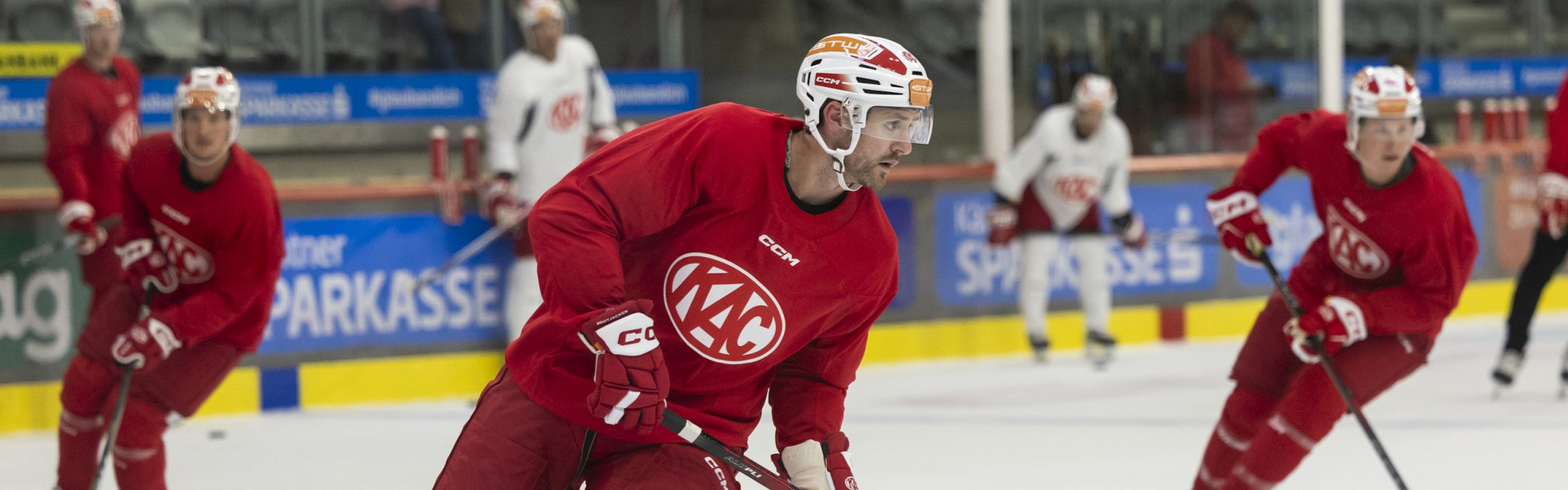 Jordan Murray stand am Mittwoch erstmals im KAC-Trikot am Eis