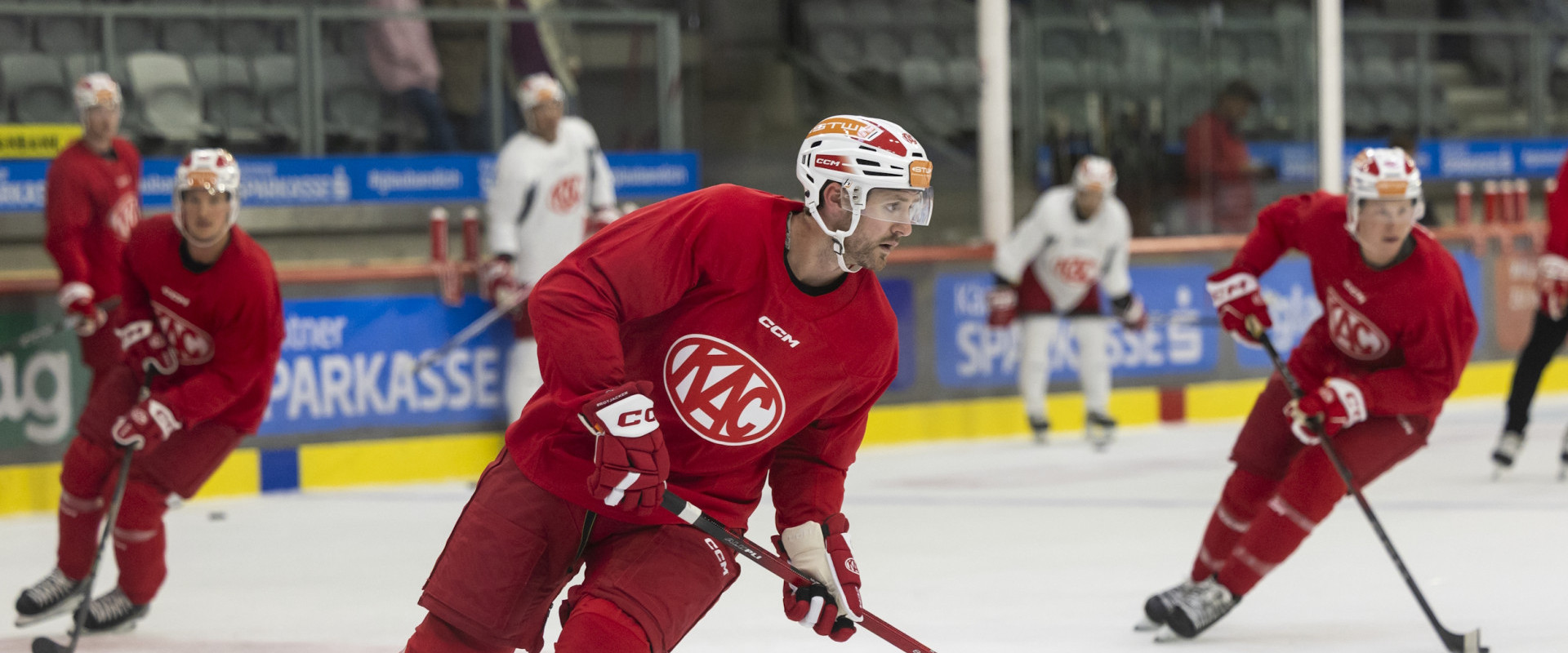 Jordan Murray stand am Mittwoch erstmals im KAC-Trikot am Eis