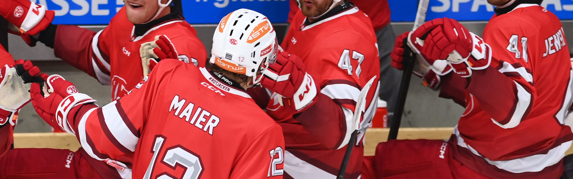 David Maier und die Rotjacken jubelten am Freitag zum Start in die Pre-Season über einen 3:0-Heimsieg gegen Olimpija Ljubljana