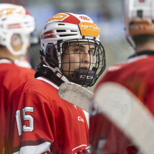 2025-08-20_KACWOB-3 Der 16-jährige Eigenbauspieler Johannes Dobrovolny gab gegen Wolfsburg ein gutes Debüt in der KAC-Kampfmannschaft