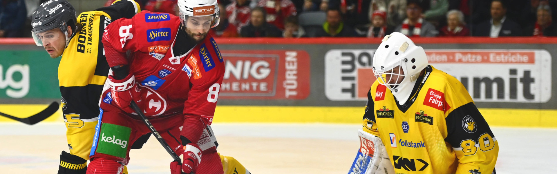 Der EC-KAC trifft am Sonntagabend zu Hause erstmals wieder auf seinen Viertelfinalgegner aus dem März