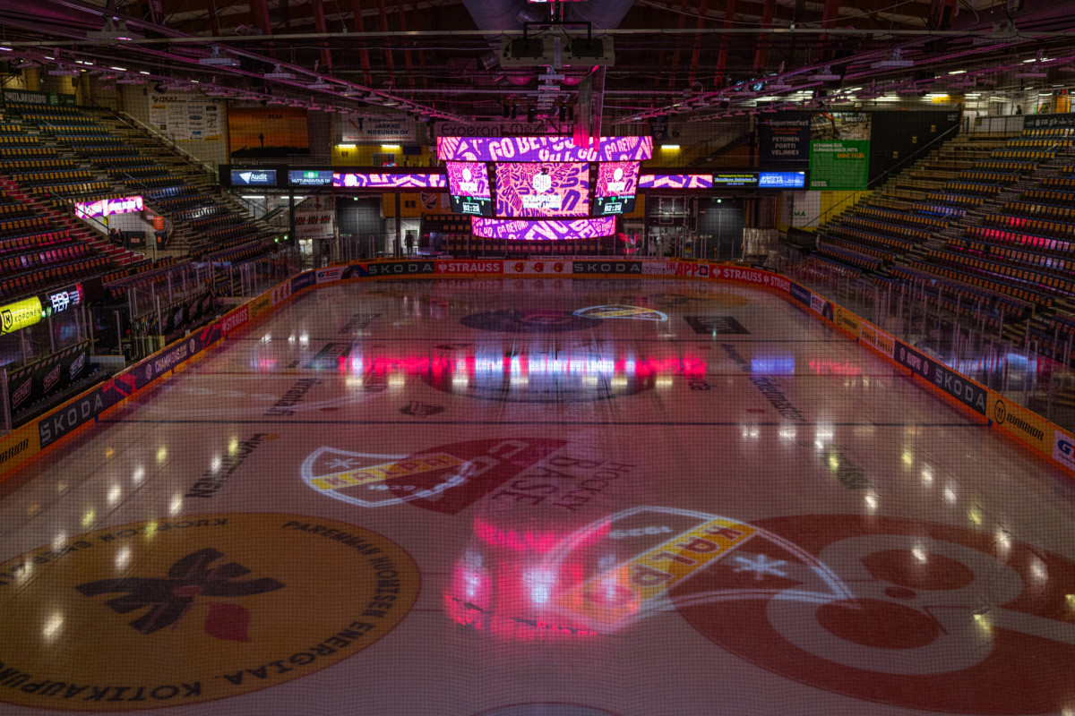 Die Olvi Areena in Kuopio ist Schauplatz des sechsten CHL-Saisonspiels der Rotjacken