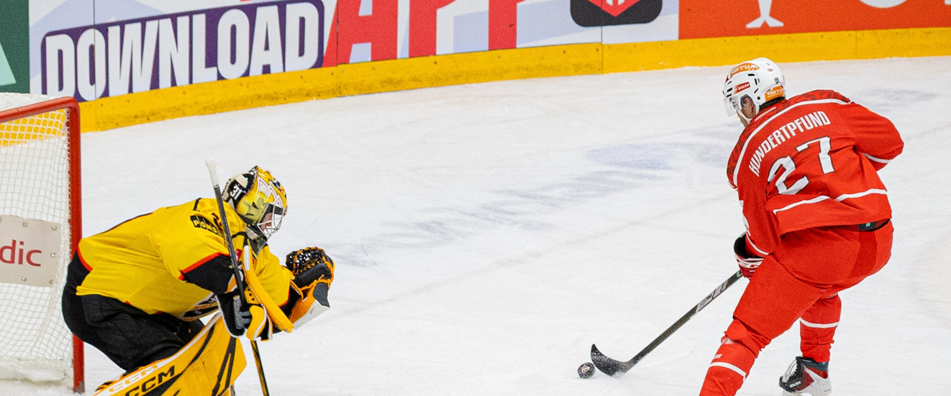 Thomas Hundertpfund erzielte den letzten CHL-Treffer der Rotjacken in der Saison 2025/26