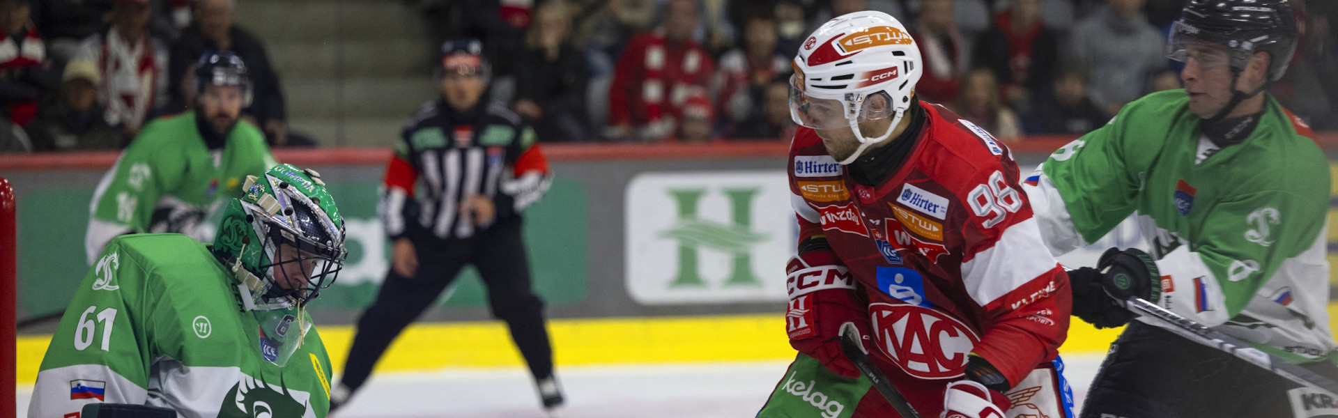 Die Rotjacken mussten sich am Sonntagabend in der ausverkauften Heidi Horten-Arena Ljubljana beugen