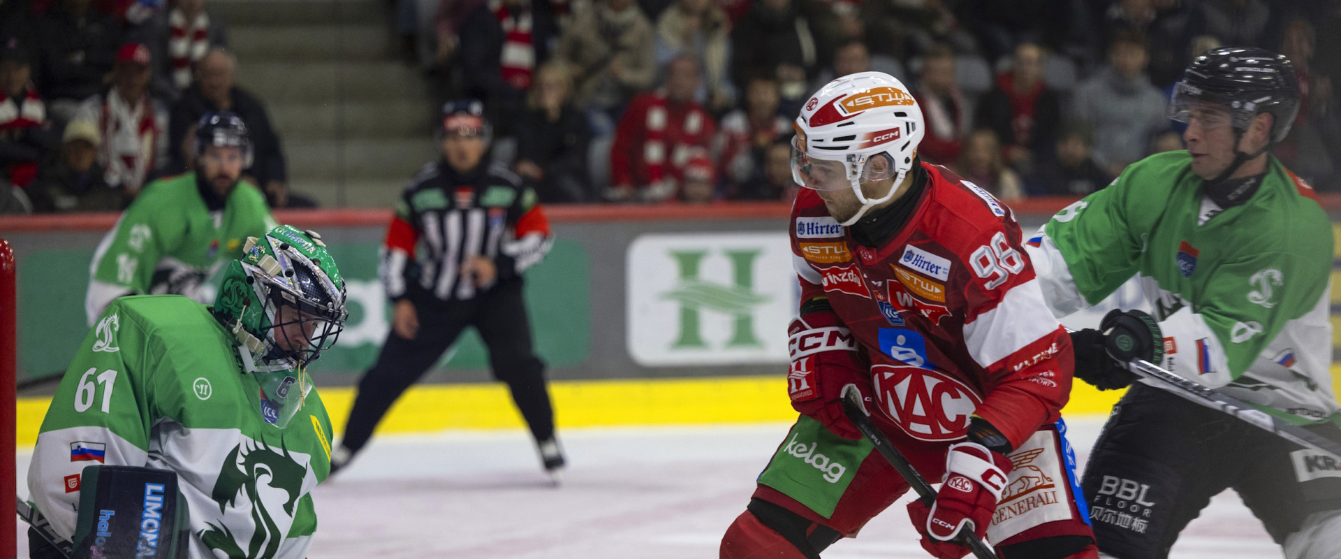 Die Rotjacken mussten sich am Sonntagabend in der ausverkauften Heidi Horten-Arena Ljubljana beugen