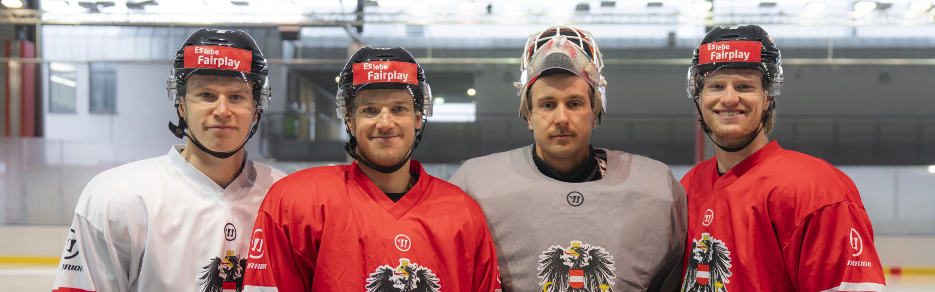 Die vier Rotjacken-Cracks, die Österreich beim Deutschland Cup 2025 vertraten