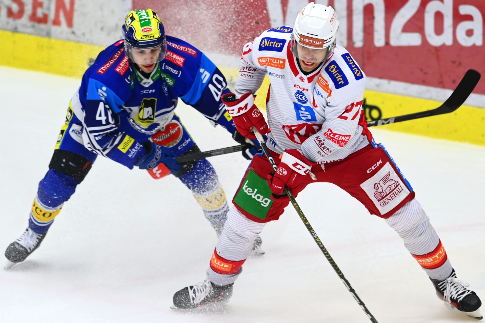 KAC-Kapitän Thomas Hundertpfund absolviert am Freitag sein bereits 89. Kärntner Derby im Trikot der Rotjacken