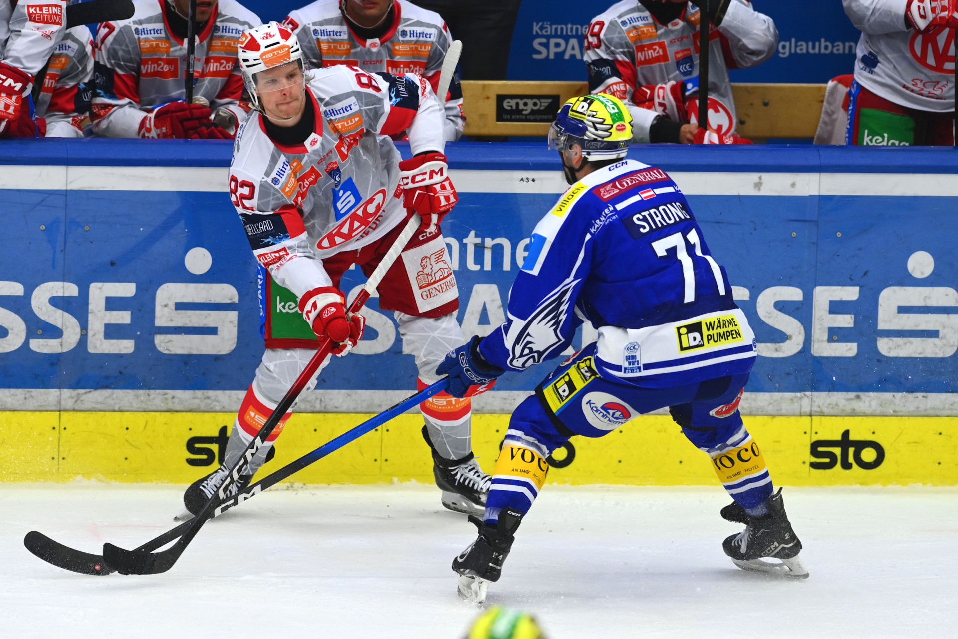 Thimo Nickl und die Rotjacken kassierten im ersten Saisonduell mit dem EC VSV eine 3:5-Niederlage