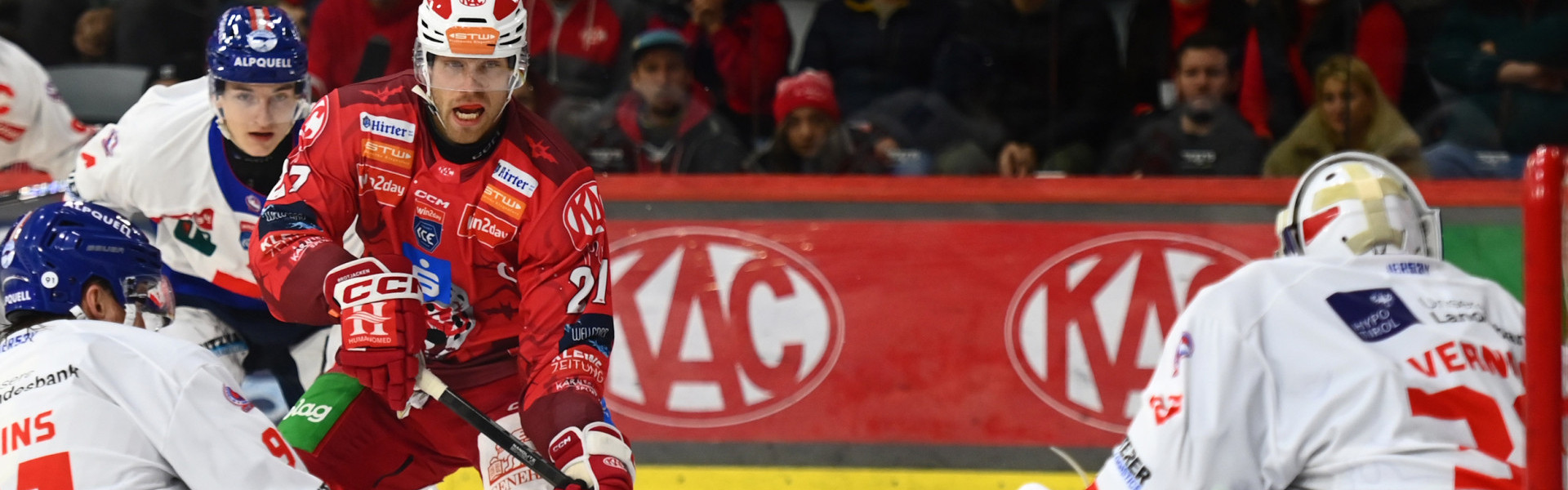 Die Rotjacken treten am Mittwoch auswärts beim HC Innsbruck an