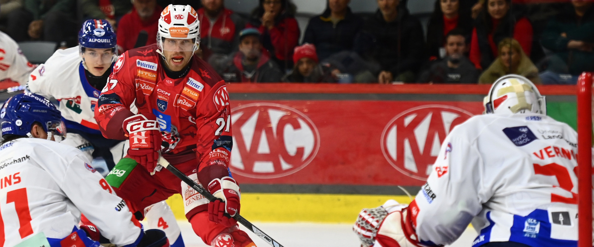 Die Rotjacken treten am Mittwoch auswärts beim HC Innsbruck an