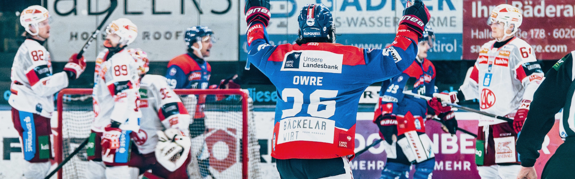 Konsternierte Rotjacken unterlagen am Mittwochabend in Innsbruck mit 6:9