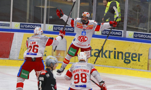 Johannes Dobrovolny sorgte mit seinem ersten Tor als Profi für den Führungstreffer der Rotjacken in Wien