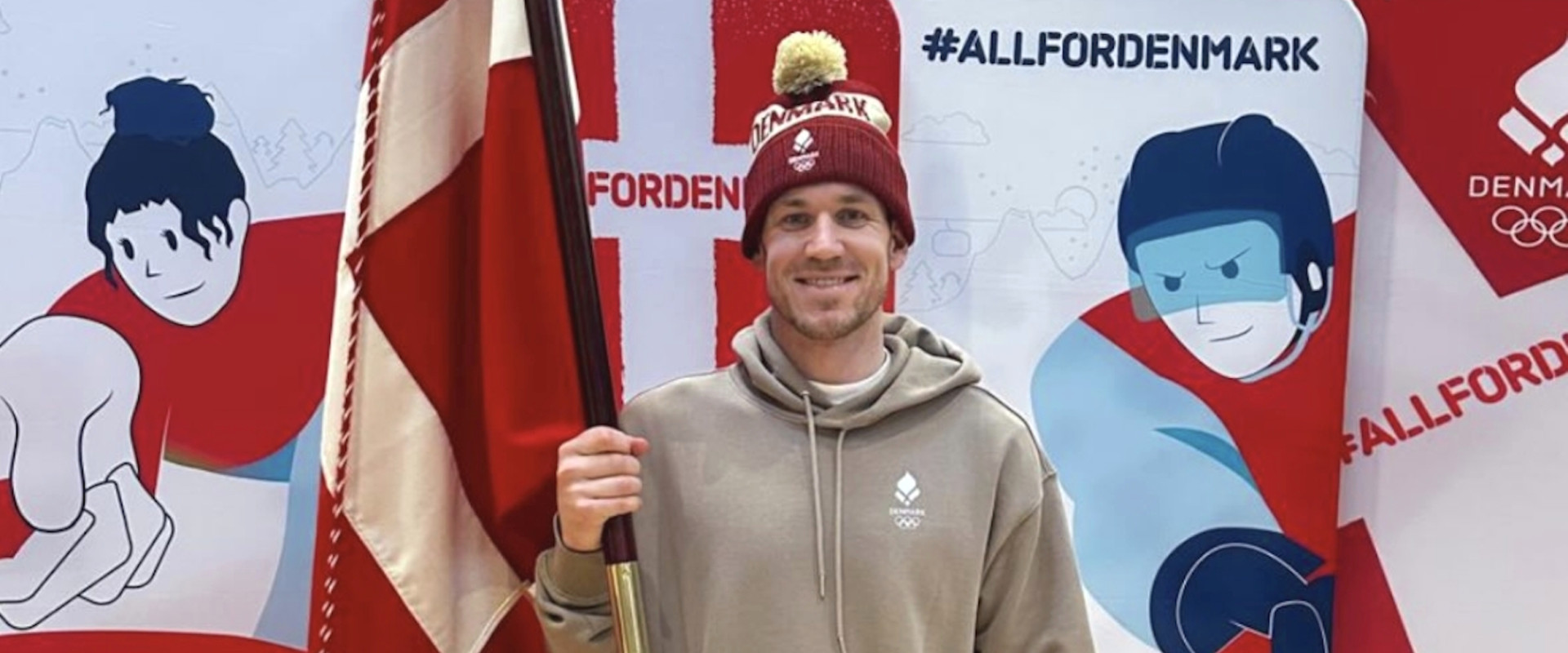 Jesper Jensen Aabo wurde am Montag als Fahnenträger Dänemarks bei den Olympischen Winterspielen 2026 vorgestellt