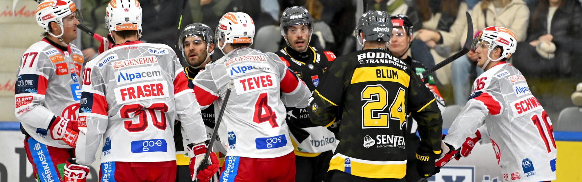 Die Rotjacken wollen am Mittwoch auch das vierte Saisonduell mit dem HC Pustertal erfolgreich gestalten