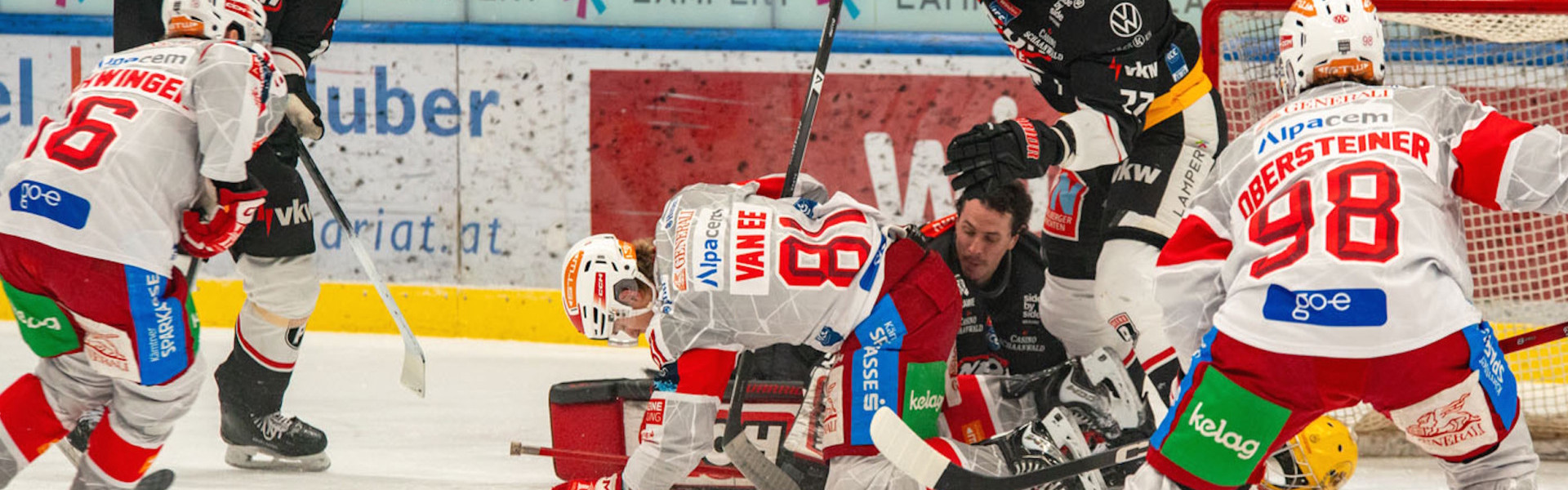 Die Rotjacken siegten am Freitagabend auswärts bei den Pioneers Vorarlberg mit 5:4
