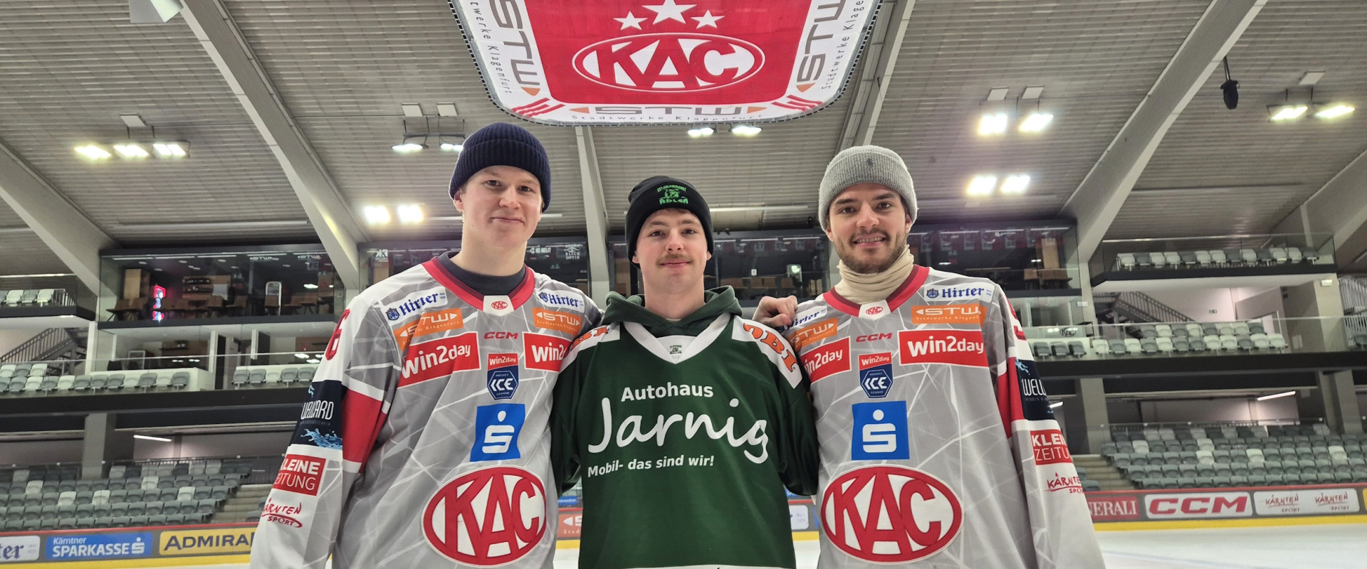 Tobias Sablattnig, Fabian Hochegger und die Rotjacken treten am 14. Februar zum Charity-Spiel in Völkermarkt an