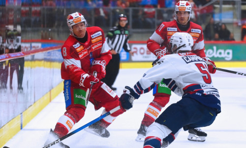 Nick Petersen und die Rotjacken eröffnen die Viertelfinalserie gegen Fehérvár AV19 am Dienstag auf eigenem Eis