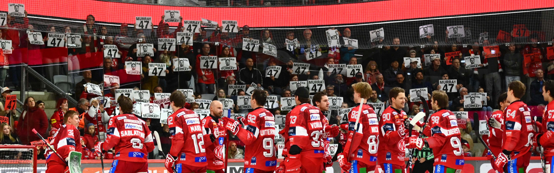 Über 4.400 KAC-Fans verliehen ihrer Unterstützung für Jordan Murray schon vor Spielbeginn Ausdruck