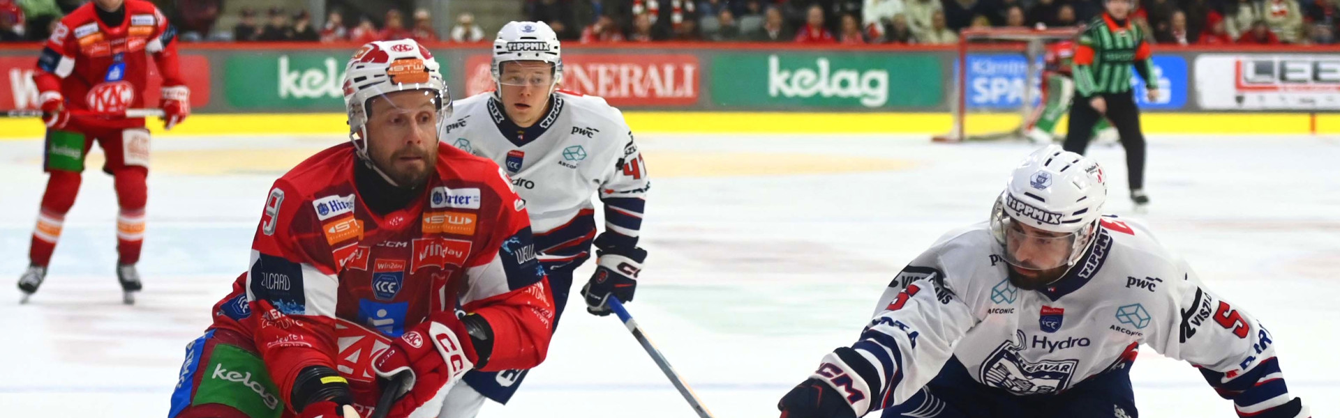 Mit fünf Zählern ist Jan Jan Muršak derzeit der zweitbeste KAC-Scorer in der Viertelfinalserie