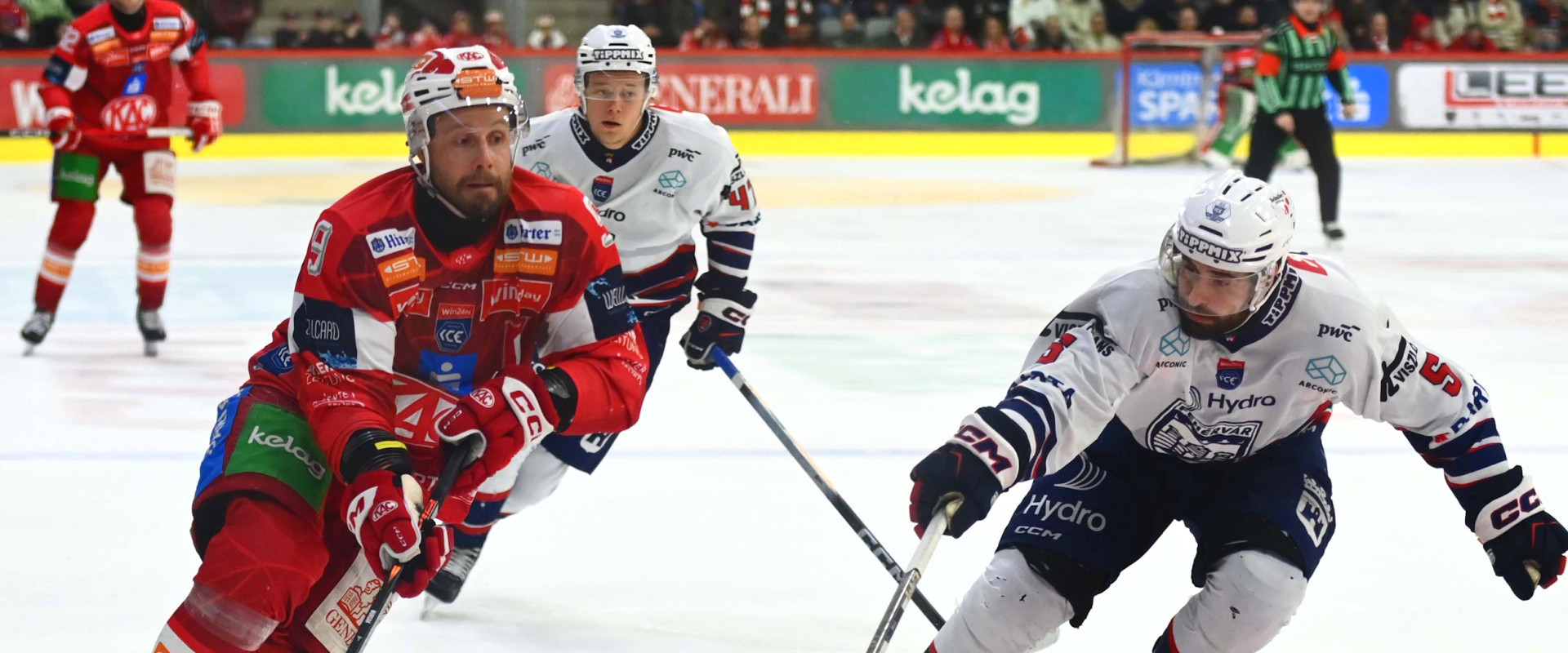 Mit fünf Zählern ist Jan Jan Muršak derzeit der zweitbeste KAC-Scorer in der Viertelfinalserie