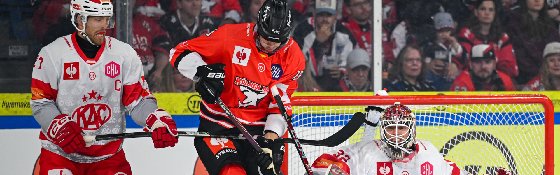 Gute Rotjacken mussten sich in der CHL den Kölner Haien knapp geschlagen geben