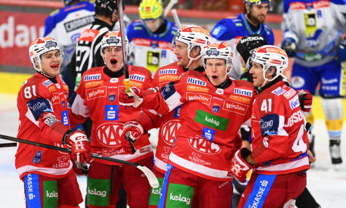 Tobias Sablattnig und David Waschnig schossen den EC-KAC gegen Villach früh auf die Siegerstraße