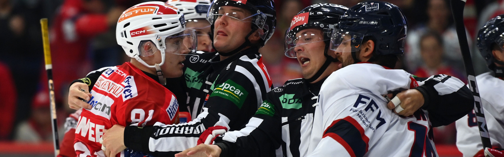 Die Rotjacken kassierten gegen den Milano Hockey Club ihre erste Saisonniederlage in der Liga