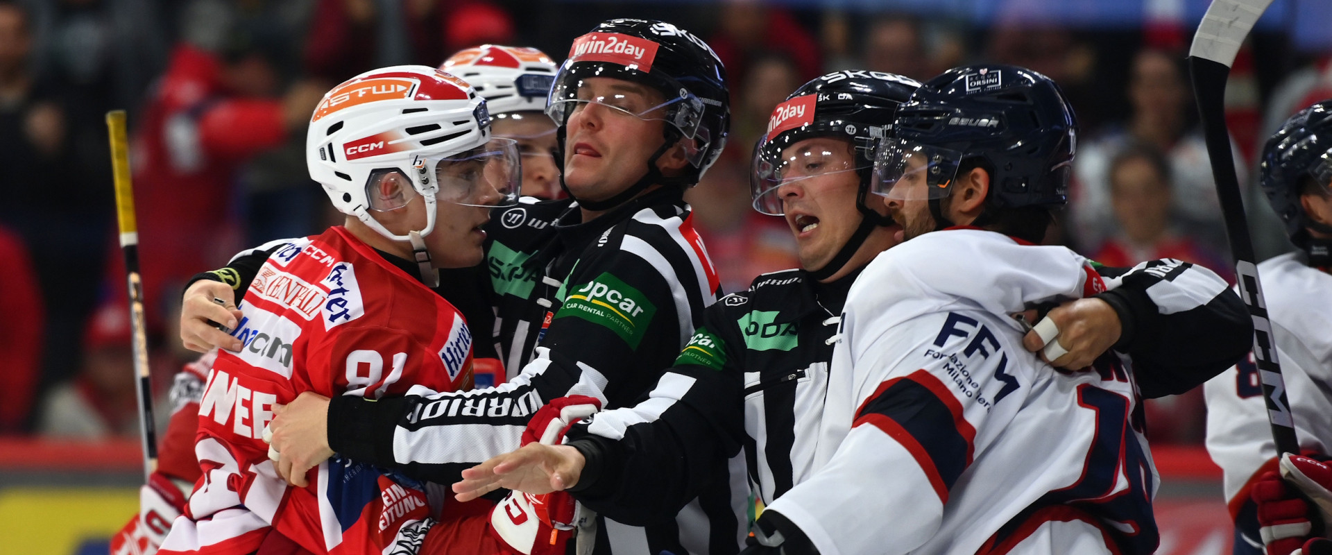 Die Rotjacken kassierten gegen den Milano Hockey Club ihre erste Saisonniederlage in der Liga