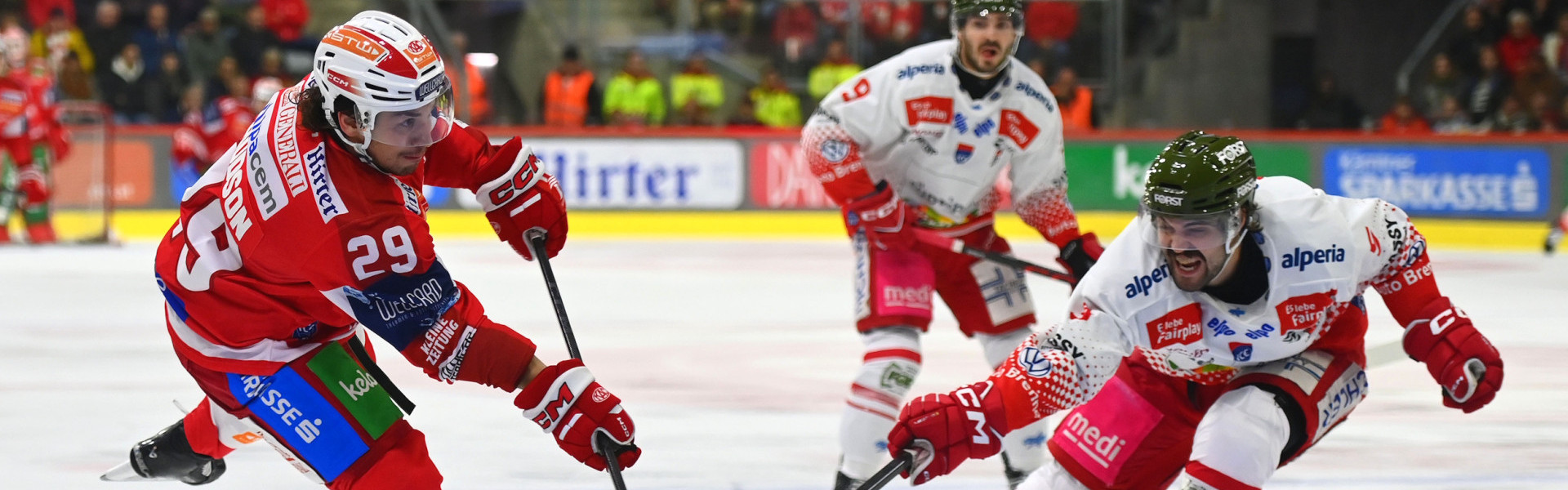 Jacob Hudson erzielte seinen ersten Heimspieltreffer in der Liga für den EC-KAC