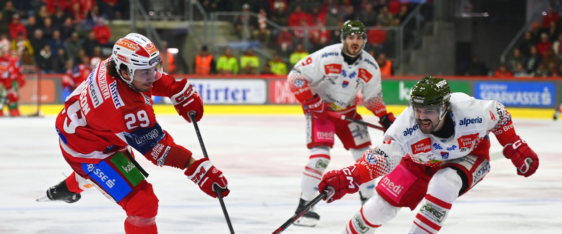 Jacob Hudson erzielte seinen ersten Heimspieltreffer in der Liga für den EC-KAC